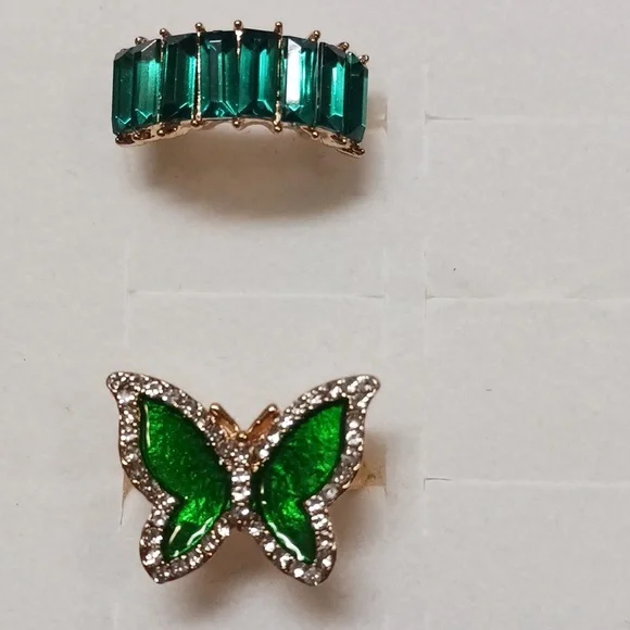 Size 6.5 Entire Collection of Elegant Silver and Green Jewelry Set - Picture 10 of 12